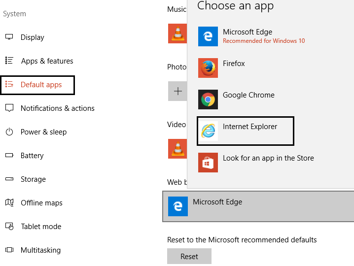 change default apps for web browser / Fix Class Not Registered error in Windows 10