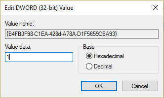 change its value to 1 if you want Remove Homegroup Desktop Icon through Registry