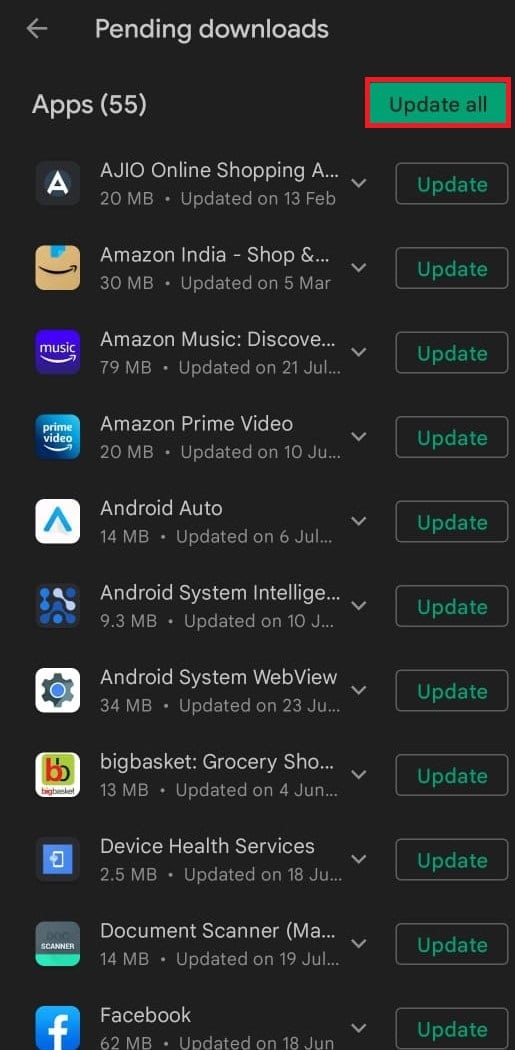 Check app updates. Fix Android Screen Flickering