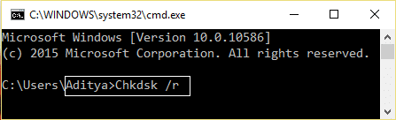 chkdsk diski kontrol etme yardımcı programı
