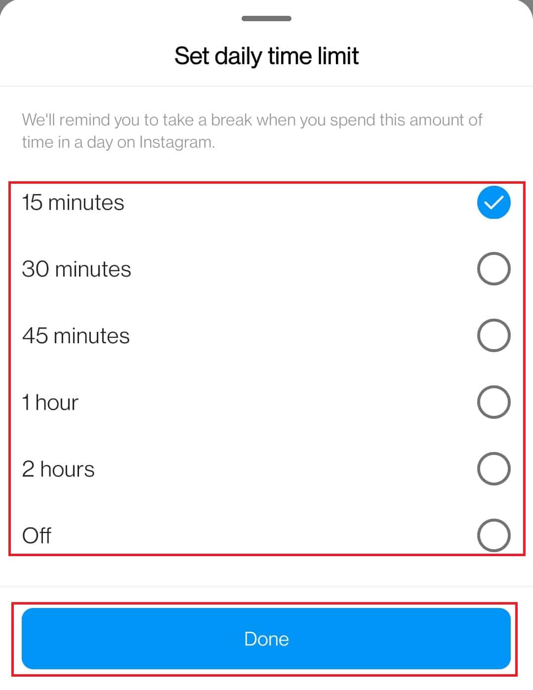 Choose a duration and tap on Done. Fix Instagram comments bug