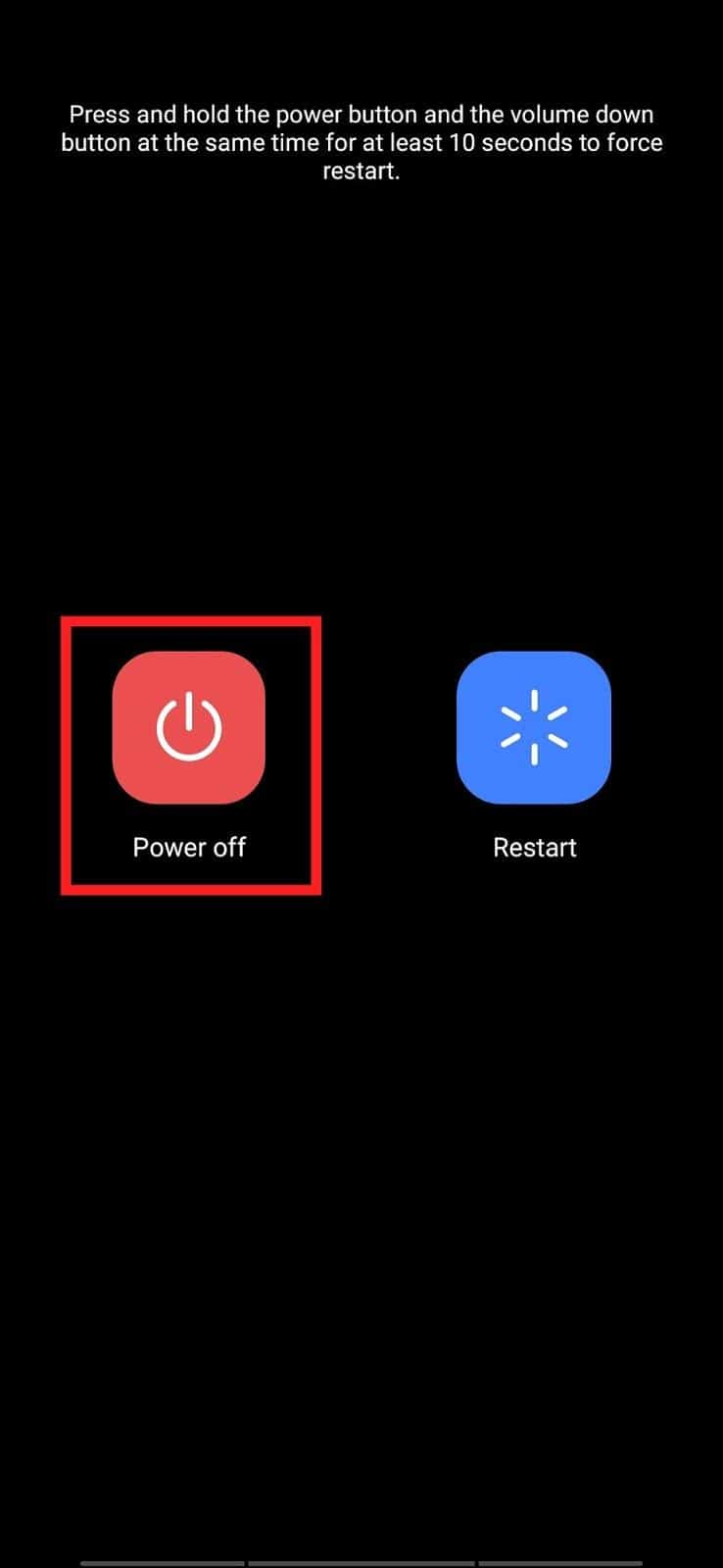 Choose Power Off to turn off your phone | Fix Phone stuck in Safe mode