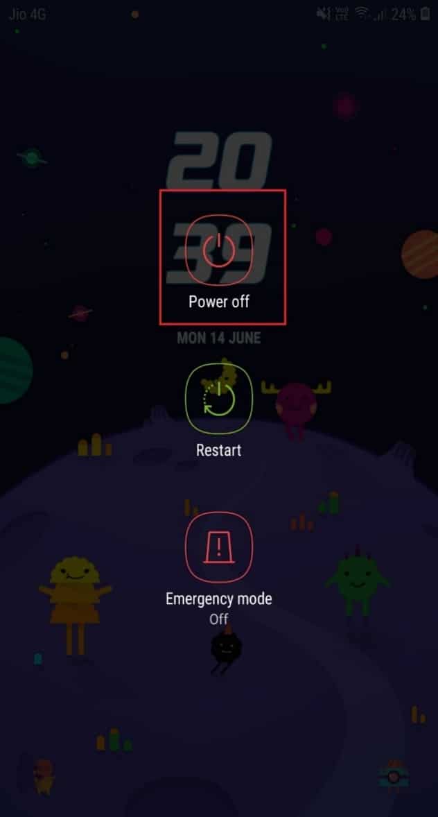 choose the Power off option | How to Fix Play Store DF-DFERH-01 Error?