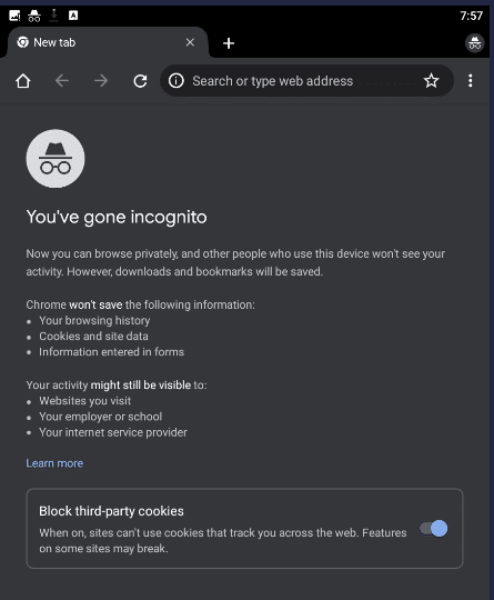 chrome incognito mode in android phone