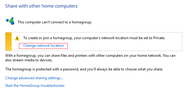 click Change network location | WiFi keeps disconnecting in Windows 10