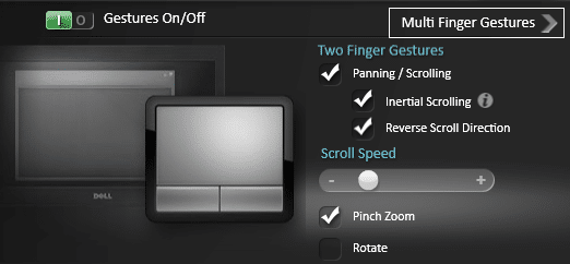 click Multi Finger Gestures