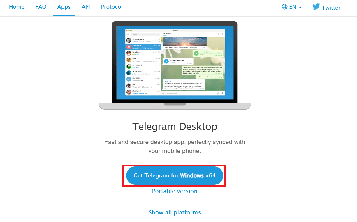 Click on Get Telegram for Windows x64. How to Create Telegram Account