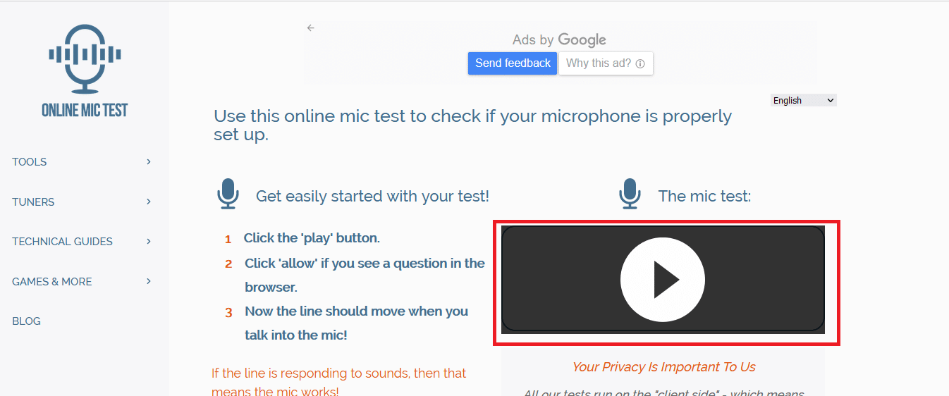click on the Play button. How to Fix Microphone not Working on Mac