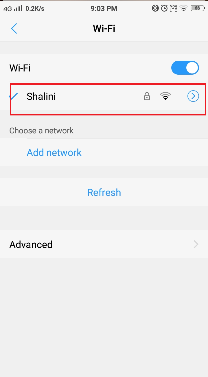 Click on the Wi-Fi network you wanted to change.