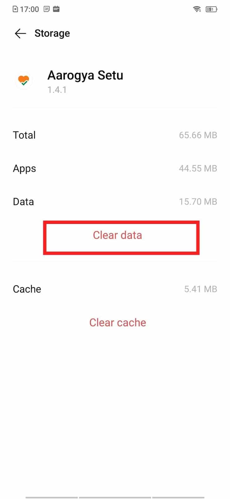 Click Storage, then press Clear storage/data | Fix Phone stuck in Safe mode