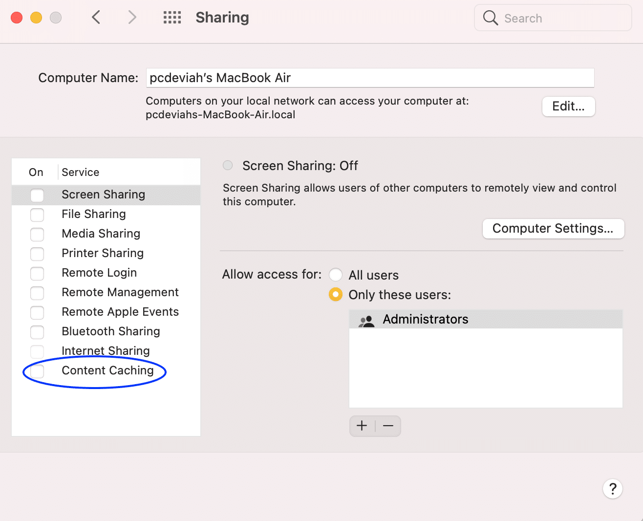 content caching. Fix macOS Installation Failed Error