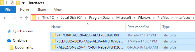 delete everything inside interfaces folder | Fix ERR INTERNET DISCONNECTED Error in Chrome