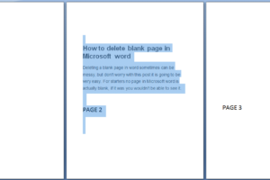 How to delete blank page in Microsoft word