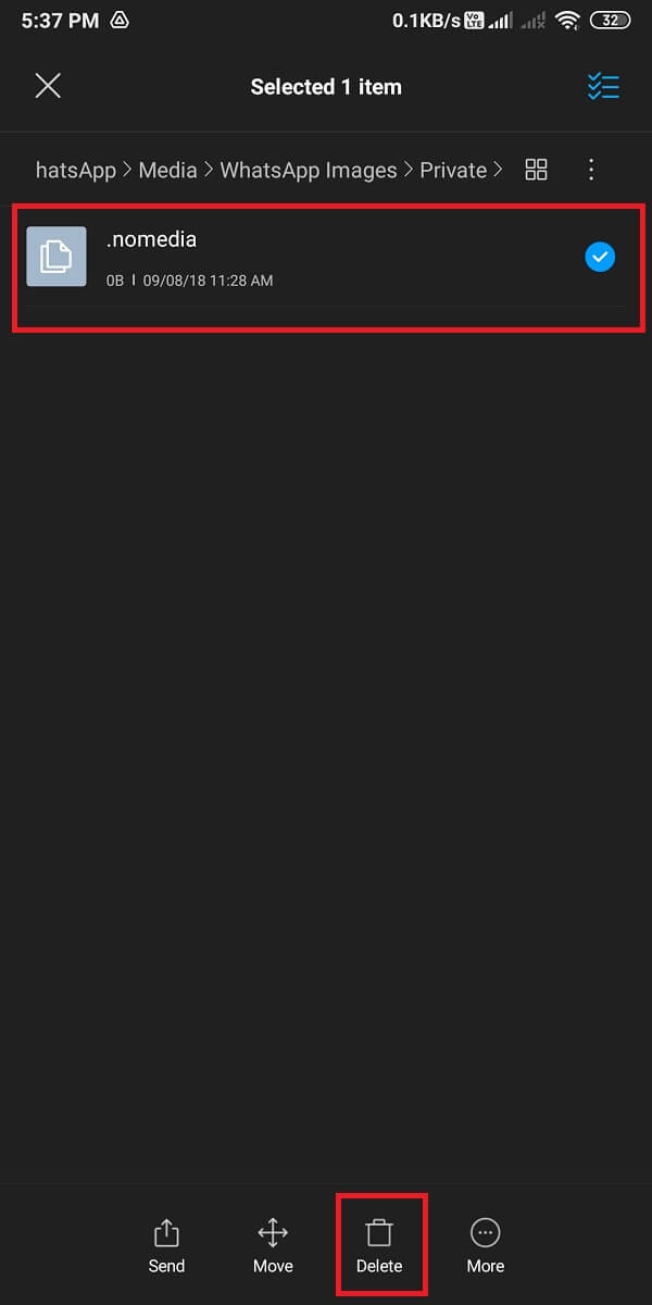 delete the .nomedia folder from MediaWhatsApp images.  | Fix Whatsapp Images Not Showing In Gallery