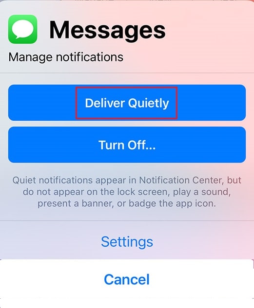deliver quietly iphone. Fix iPhone Message Notification Not Working
