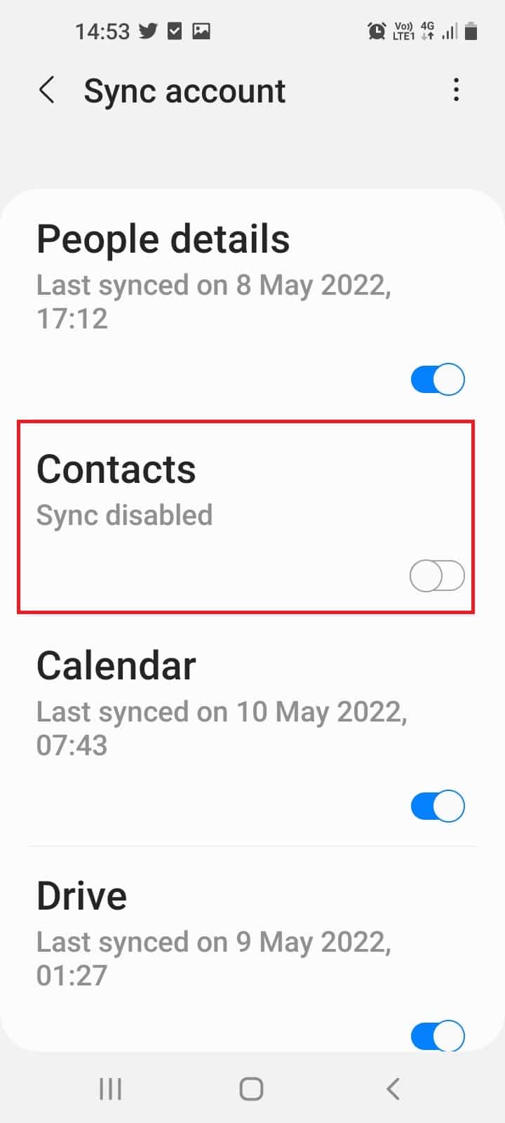 disable google contact sync