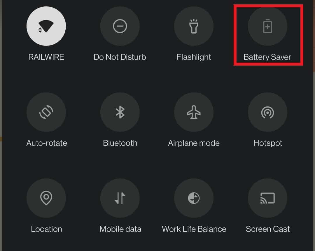 Disable the Battery Saver option. 