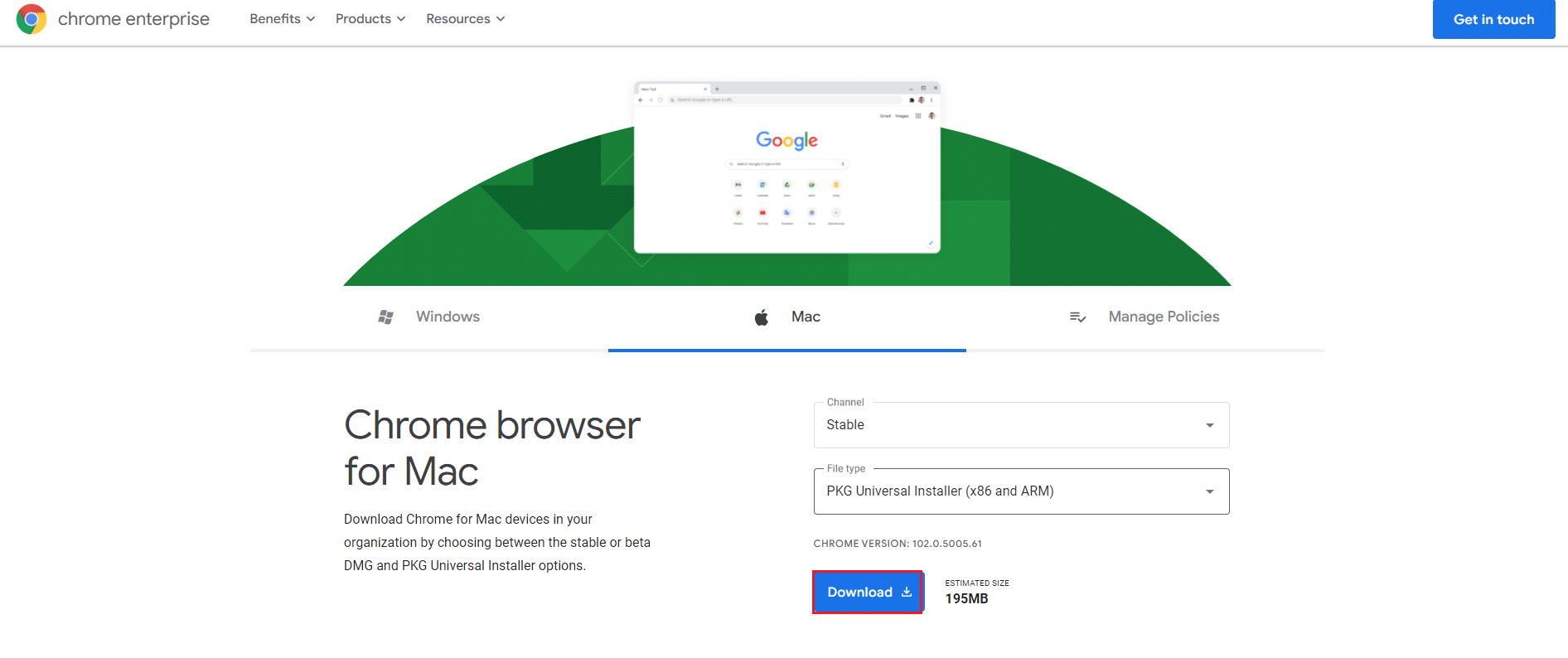 скачать Google Chrome для Mac