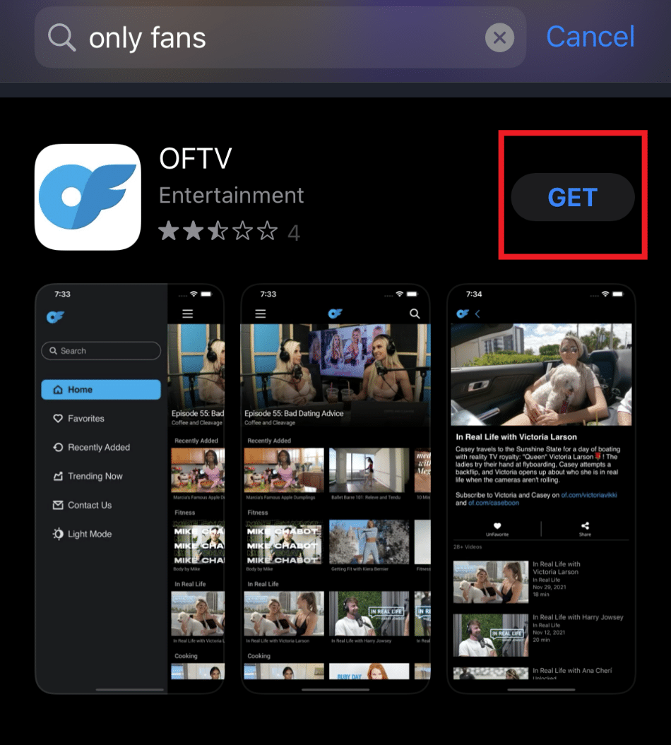Download the OFTV app on your phone | can you download OnlyFans videos