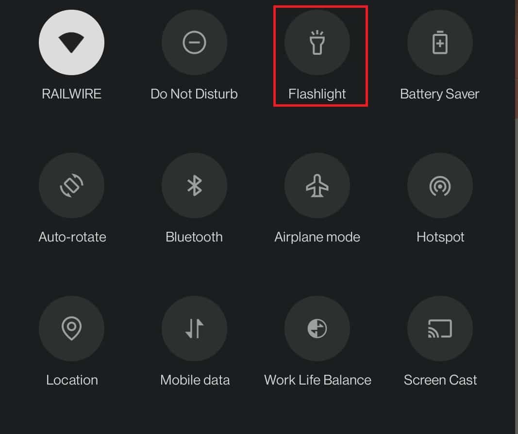 Drag down the notification panel on the device. Tap Flashlight | How to Turn On Flashlight on Android Phone