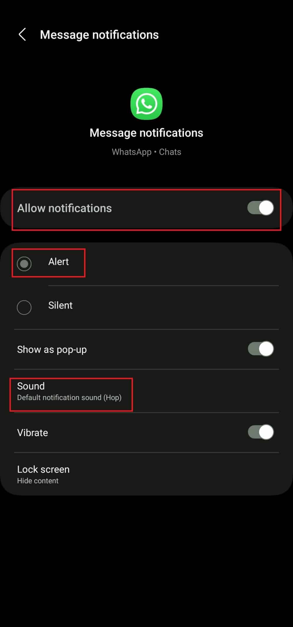 Activez Alerte et appuyez sur Son pour obtenir la liste des sonneries. Comment modifier les sons de notification pour différentes applications sur Samsung