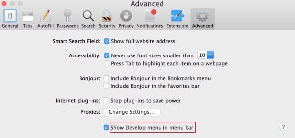 enable-develop-menu-safari-mac. Fix This Connection is Not Private
