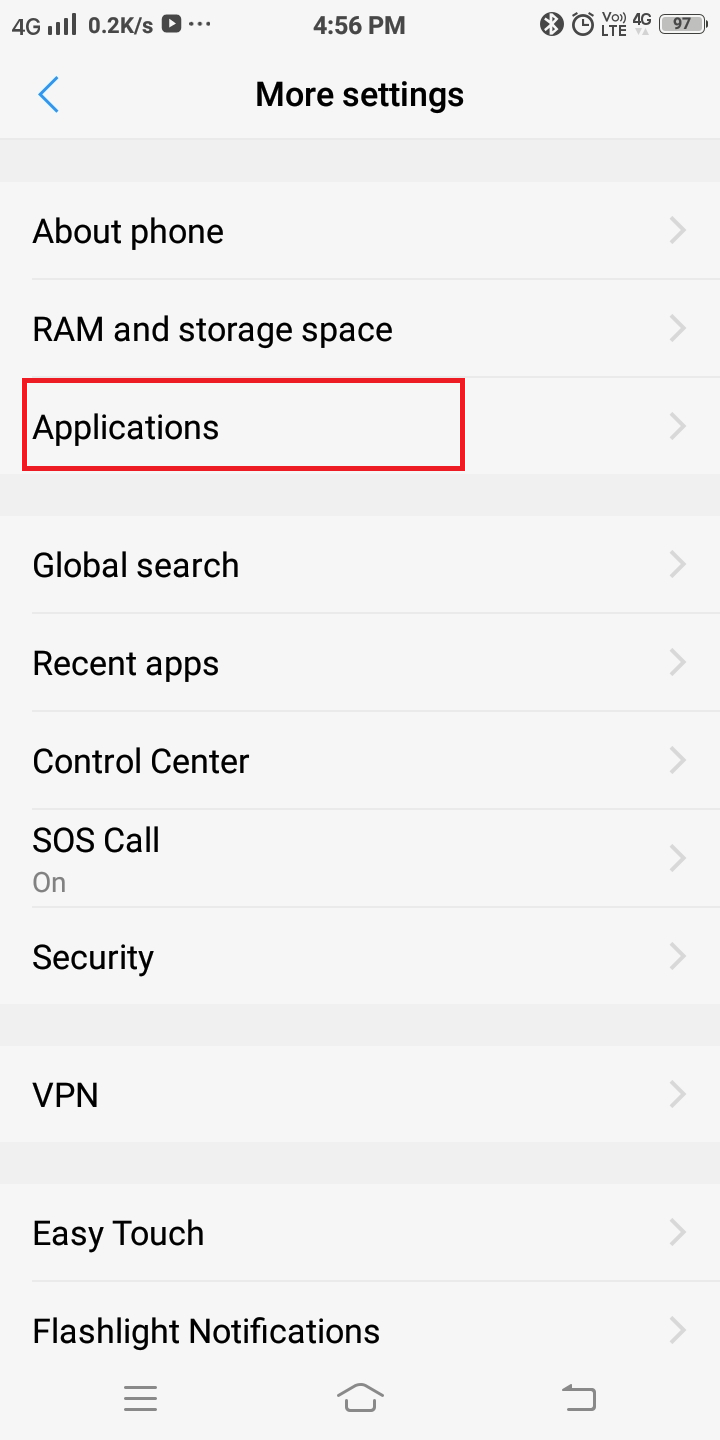 Enter into Applications | Android Phone Keeps Restarting Randomly – Fixed