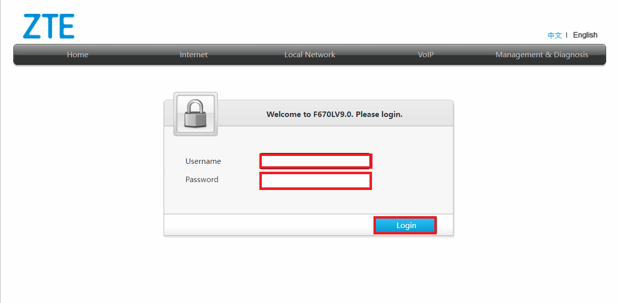 กรอกชื่อผู้ใช้และรหัสผ่านของคุณแล้วคลิกเข้าสู่ระบบ | วิธีค้นหาที่อยู่ IP ของเครื่องพิมพ์ใน Windows 10
