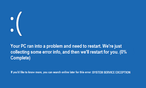 Fix System Service Exception Error in Windows 10