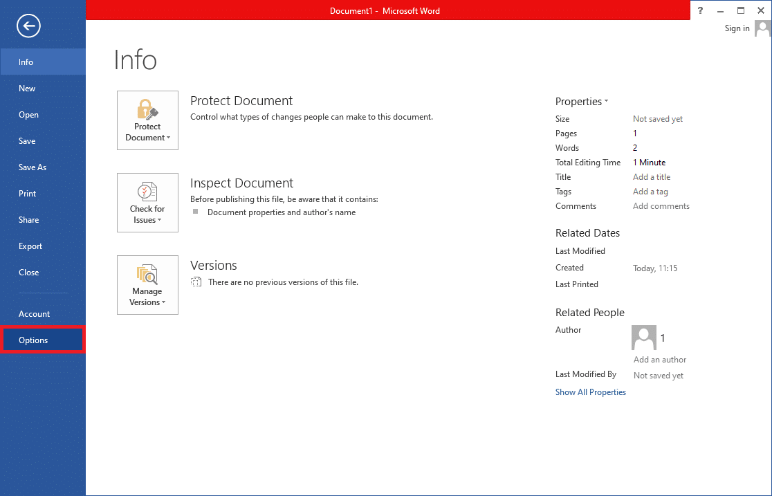 File menu, Options. How to Turn On Microsoft Outlook Dark Mode