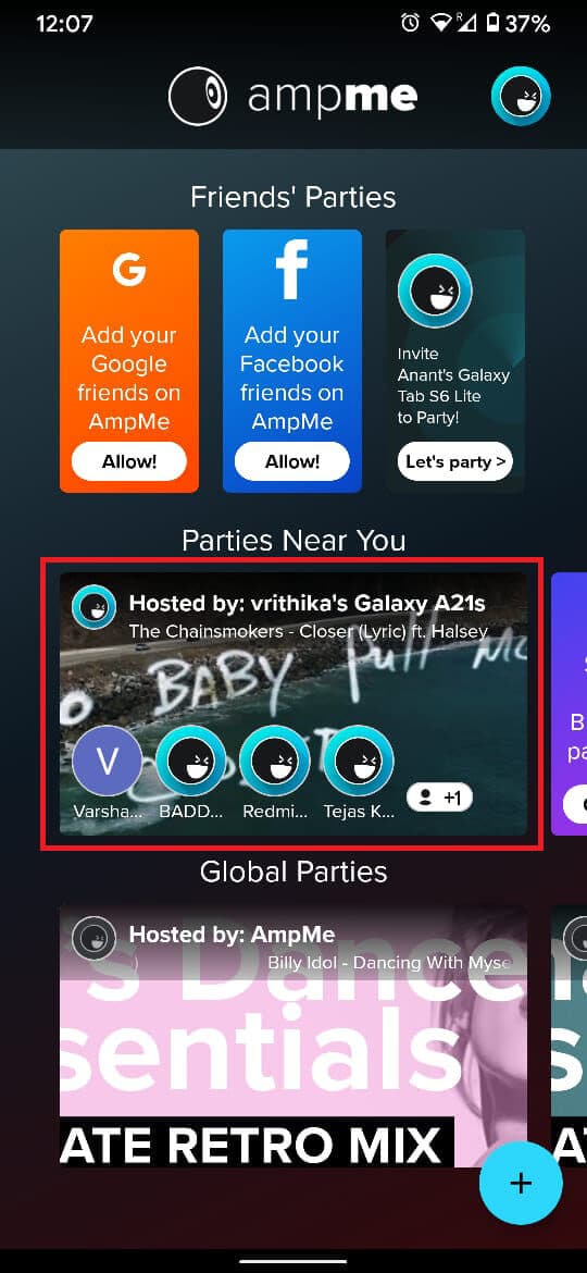 find the party being hosted by the main device | How to use Android Phone as Speaker