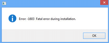 Fix Error 1603: A fatal error occurred during installation