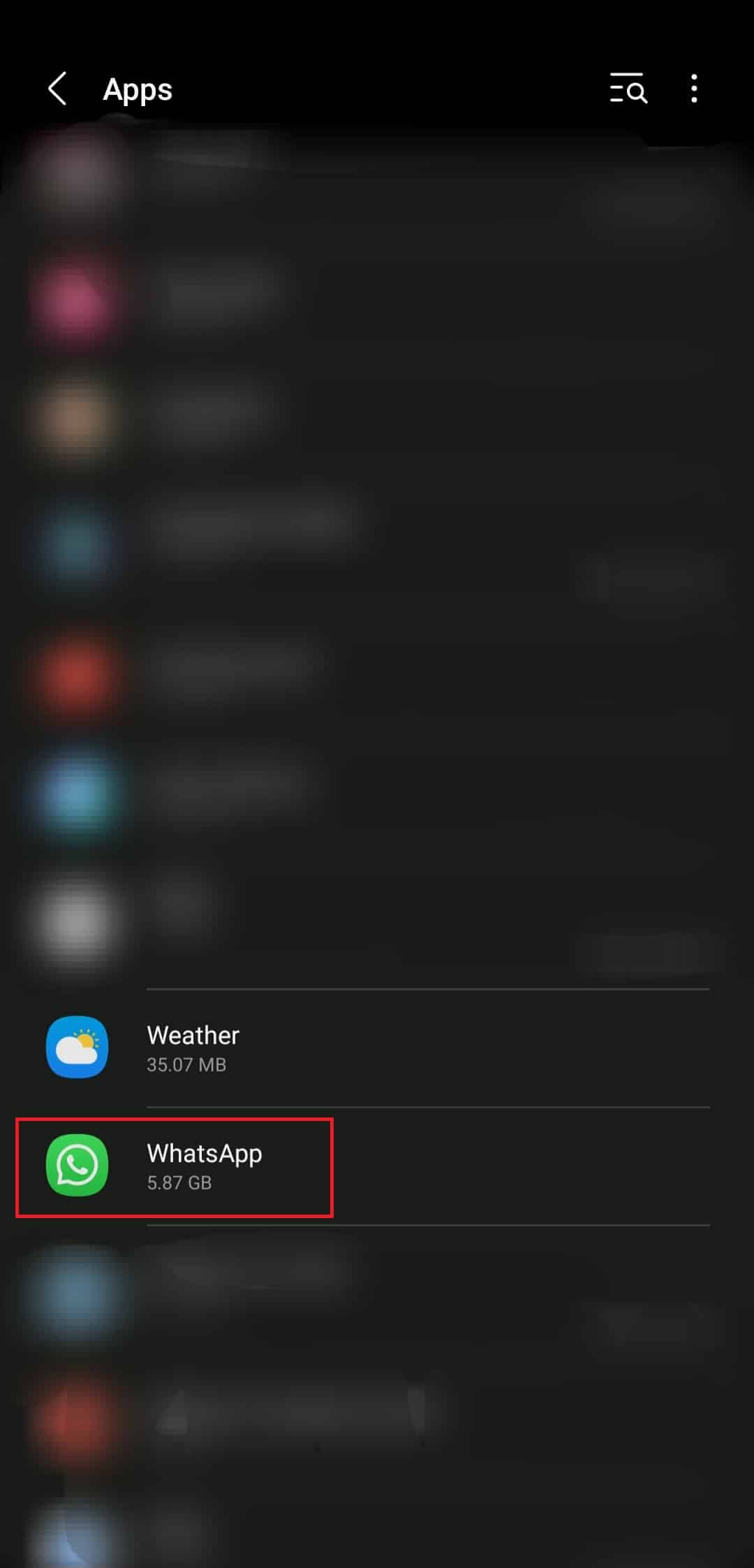 select the app you want to customize notification tone
