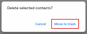 From the popup menu click on Move to trash to confirm your deletion