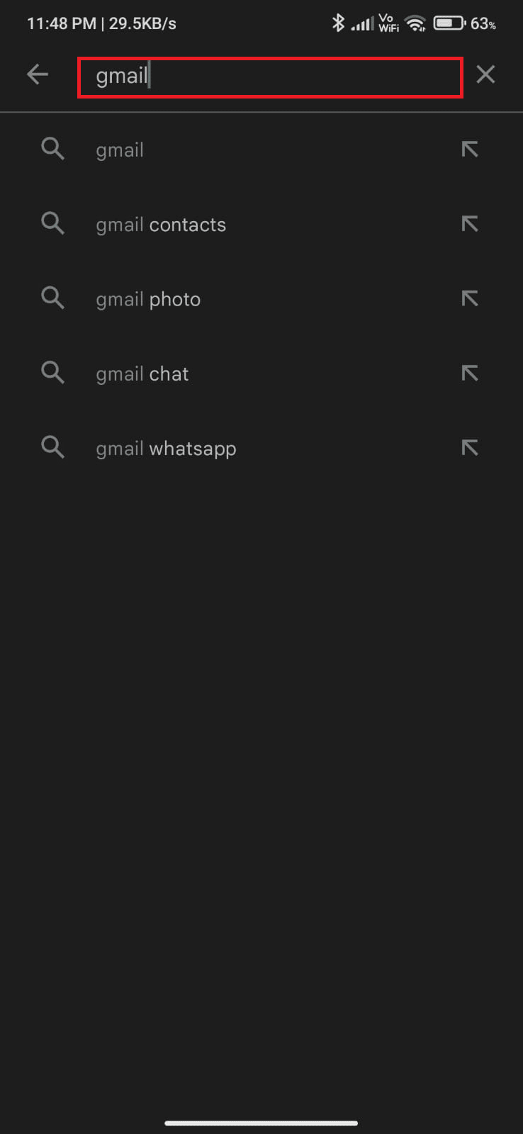 Go to Play Store as you did earlier and search Gmail. | Why Does My Email Say Queued