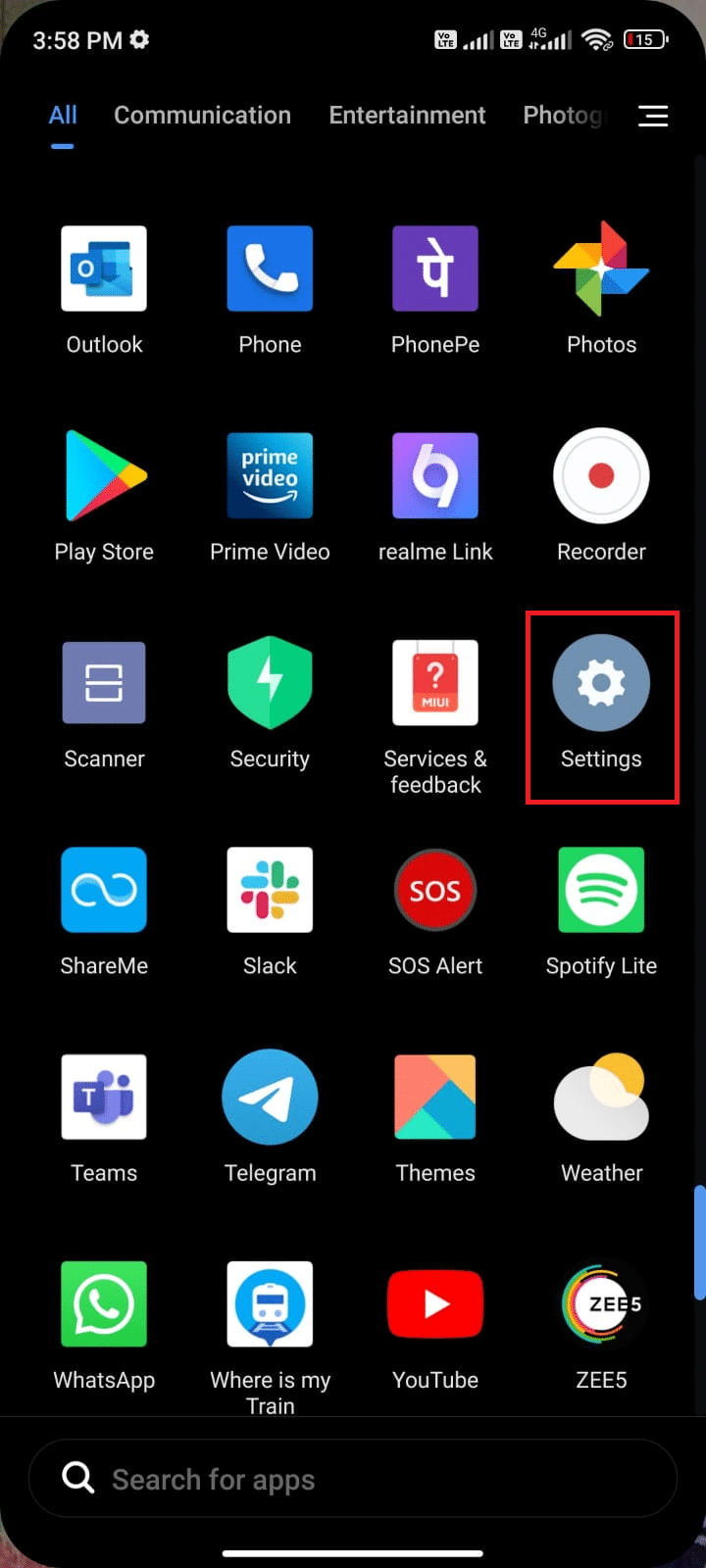 Go to the Settings app 