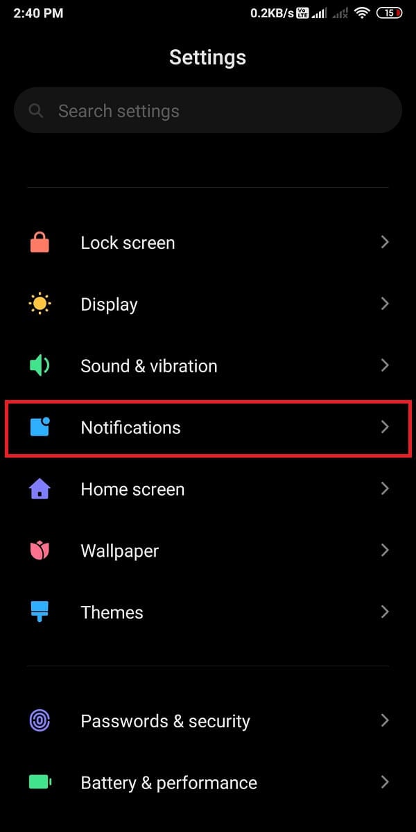 go to the ‘Apps and notifications’ tab. | How To Enable And Disable App Icon Badges?