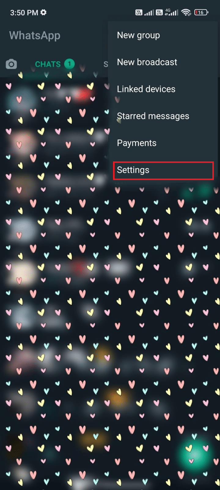 Go to WhatsApp Settings 