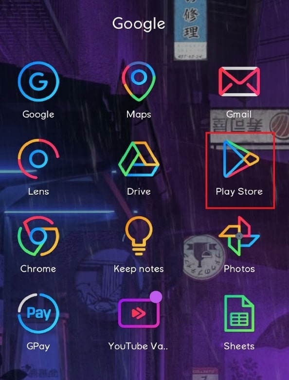 Google play store icon in Android