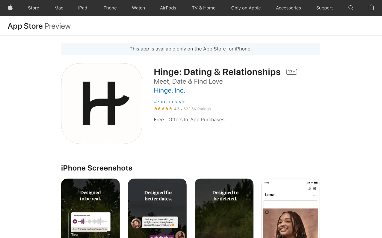Hinge Dating and Relationships. Top 50 Best Free iPhone Apps