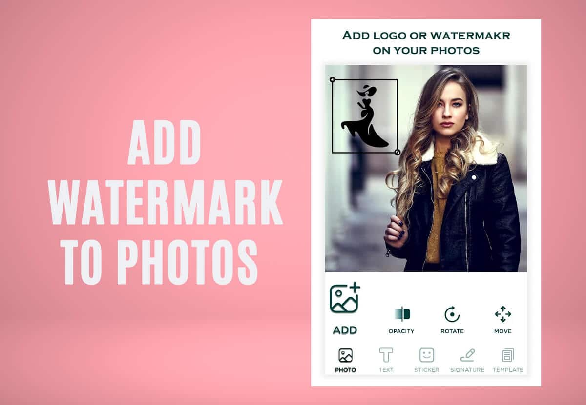 how to add watermark to photos on android