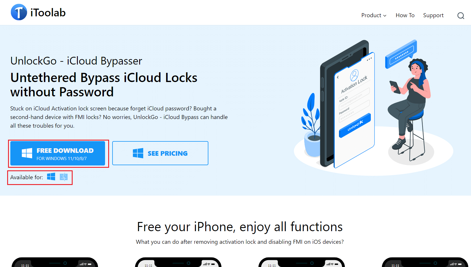 iTooLab UnlockGo iCloud Bypasser app download official website. How to Turn Off Find My iPhone Without Password