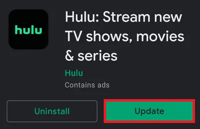 If an update is available on your device, tap the Update option | How to Fix Hulu Token Error 5