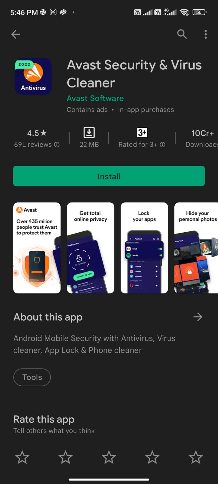 Installera Antivirus App
