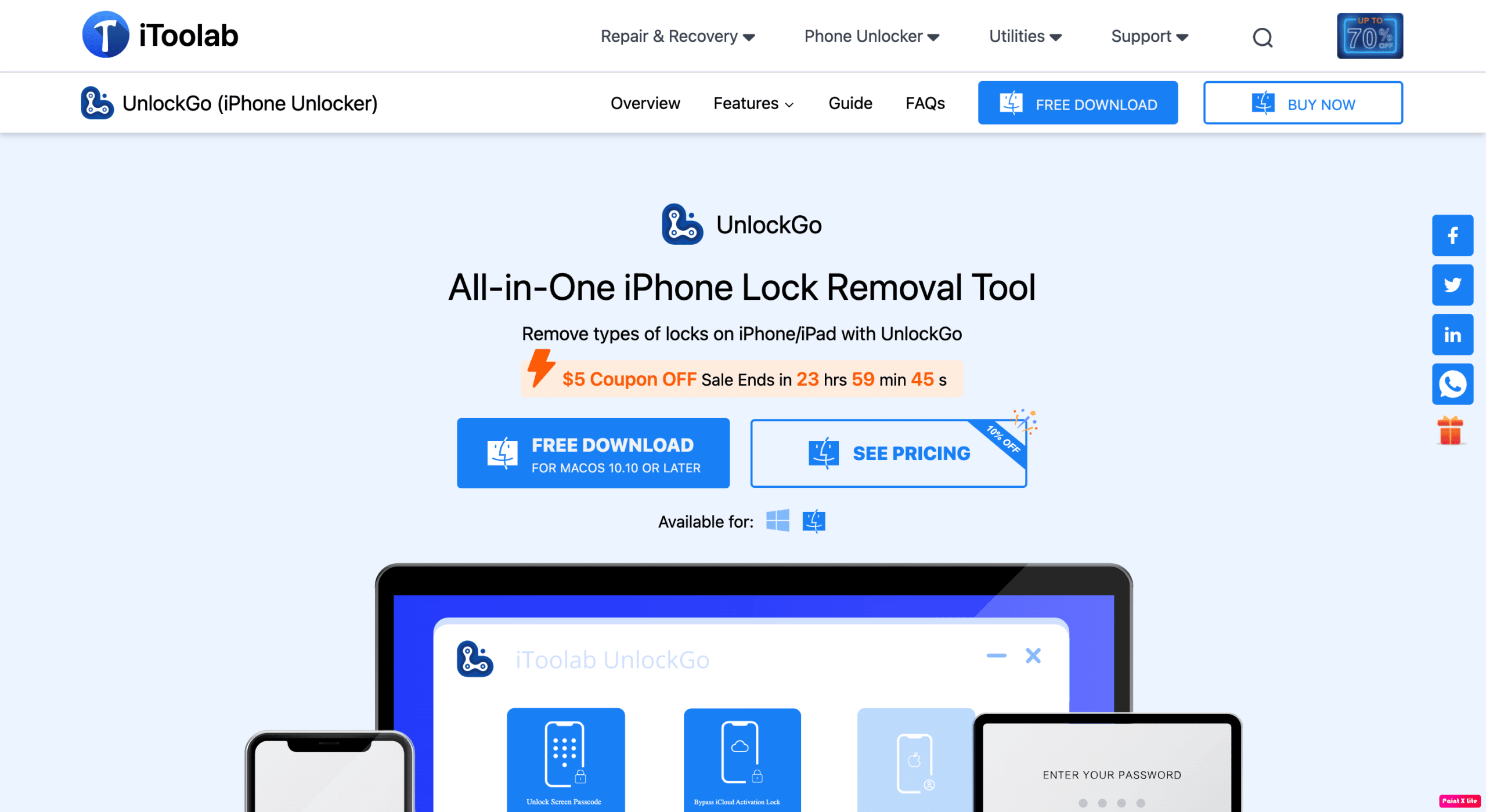 itoolab unlockgo page d'accueil