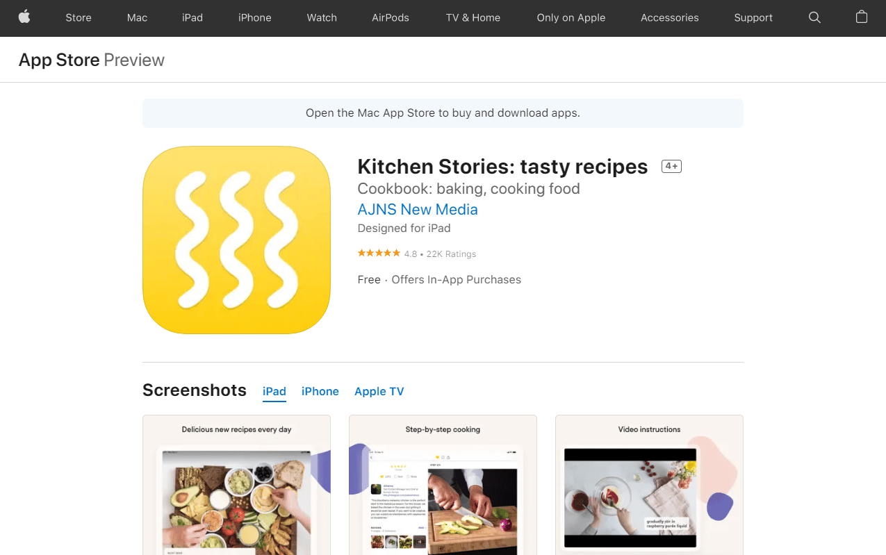 Kitchen Stories tasty recipes. Top 50 Best Free iPhone Apps