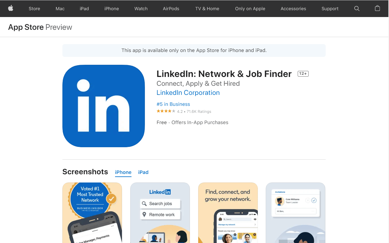 LinkedIn. Top 50 Best Free iPhone Apps