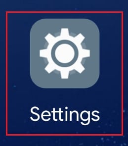 locate and tap on Settings icon