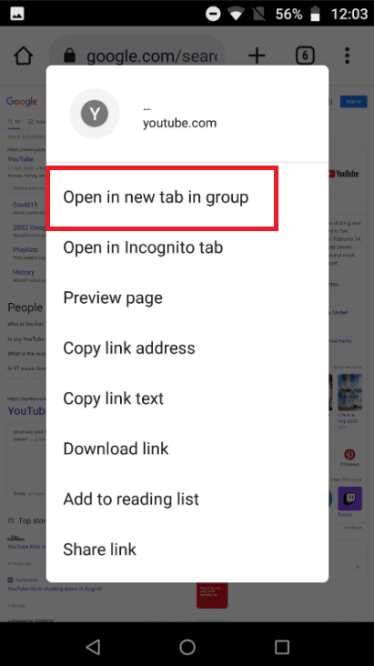 open in new tab in group. Fix YouTube Picture in Picture Not Working