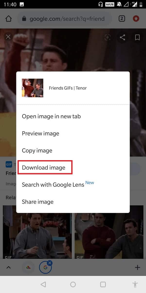 long-press the image, and from the menu tap on download image.